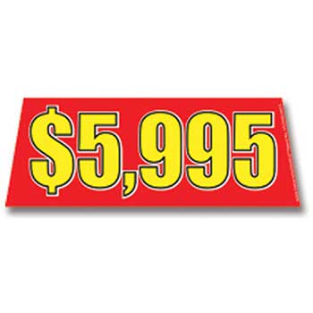 Auto Supplies Windshield Banner, $5,995, Red