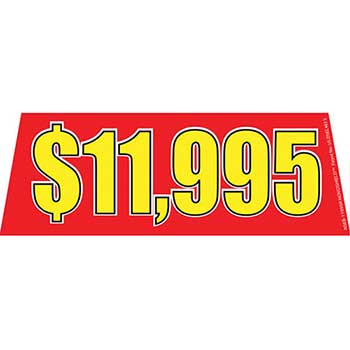 Auto Supplies Windshield Banner, $11,995, Red