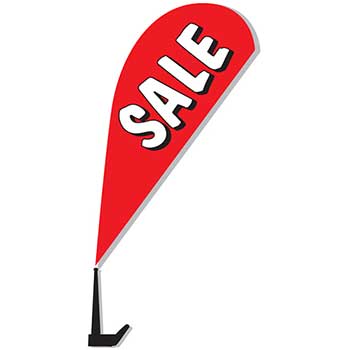 Auto Supplies Clip on Paddle Flag, Sale, Red