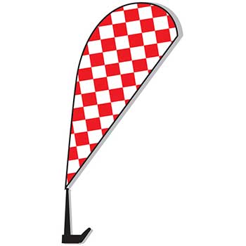 Auto Supplies Clip on Paddle Flag, Red/White Check
