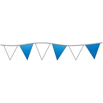 Auto Supplies Pennants, Triangle, Blue/White, 1/PK