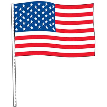 Auto Supplies Antenna Flag, Supreme Cloth, American Flag, 12/PK