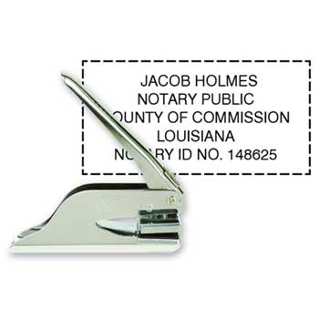 COSCO Custom Official K Pocket Notary Seal Embosser 1&quot; x 2&quot;