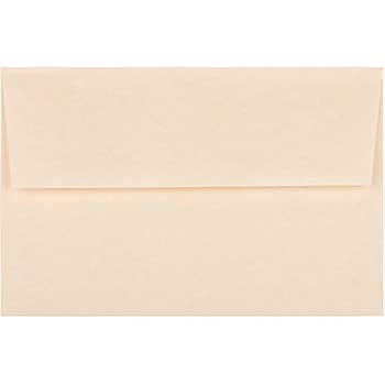 JAM Paper A8 Parchment Invitation Envelopes, 5 1/2&quot; x 8 1/8&quot;, Natural Recycled, 50/BX