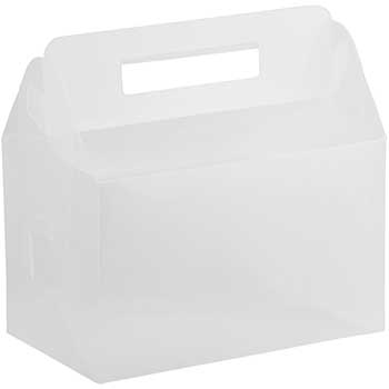 JAM Paper Plastic Lunchbox, 4 3/4&quot; x 7 3/4&quot; x 4 3/4&quot;, 24/PK