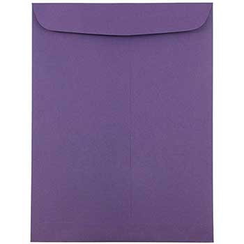 JAM Paper Open End Catalog Premium Envelopes, 9&quot; x 12&quot;, Dark Purple, 50/PK