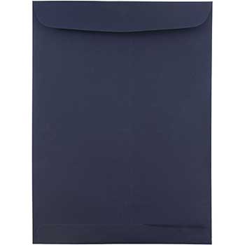 JAM Paper Open End Catalog Premium Envelopes, 9&quot; x 12&quot;, Navy Blue, 50/CT