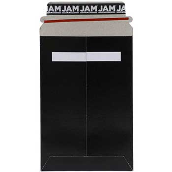 JAM Paper Stay-Flat Photo Mailer Envelope with Peel &amp; Seal Closure, 6&quot; x 9&quot;, Black