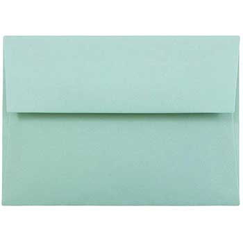 JAM Paper 4Bar A1 Premium Invitation Envelopes, 3 5/8&quot; x 5 1/8&quot;, Aqua Blue, 50/BX