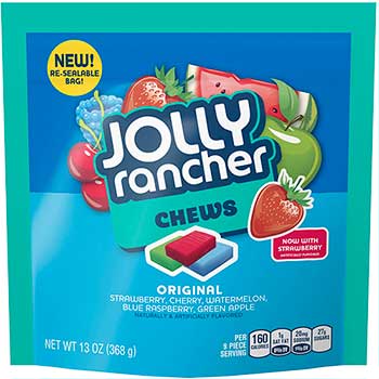Jolly Rancher Chews Candy in Assorted Fruit Flavors, 13 oz., 4/PK