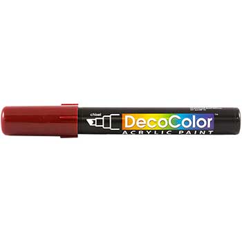 JAM Paper Chisel Tip Acrylic Paint Marker, English Red
