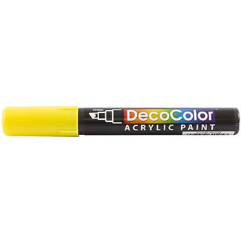 Marvy Uchida Acrylic Paint Marker, Chisel Tip,Yellow