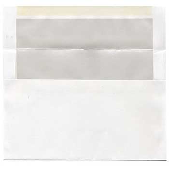 JAM Paper A9 Foil Lined Invitation Envelopes, 5 3/4&quot; x 8 3/4&quot;, White with Ivory Foil, 250/CT