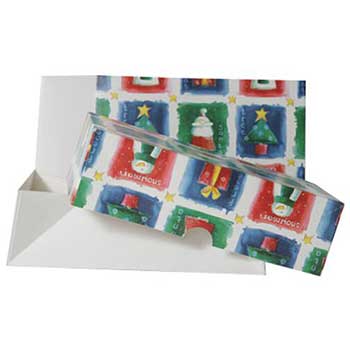 JAM Paper Christmas Gift Box, 10&quot; x 12&quot; x 3&quot;, Christmas