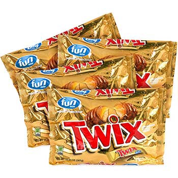 Twix Caramel Fun-Size Candy, 10.83 oz., 4/PK