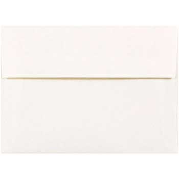 JAM Paper A6 Parchment Invitation Envelopes, 4 3/4&quot; x 6 1/2&quot;, White Recycled, 50/BX