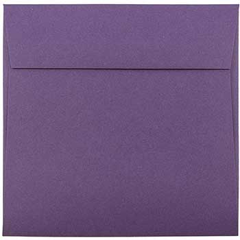 JAM Paper Premium Square Invitation Envelopes, 6&quot; x 6&quot;, Dark Purple, 250/CT