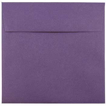 JAM Paper Square Premium Invitation Envelopes, 8 1/2&quot; x 8 1/2&quot;, Dark Purple, 25/PK