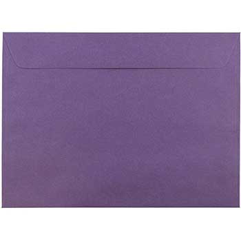 JAM Paper Booklet Premium Envelopes, 9&quot; x 12&quot;, Dark Purple, 100/CT