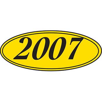 Auto Supplies Window Sticker, 2007, Oval, Black/Yellow, 12/PK