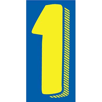 Auto Supplies Window Sticker, 7 1/2&quot;, Blue/Yellow, Form #1, 12/PK