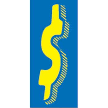 Auto Supplies Window Sticker, 7 1/2&quot;, Blue/Yellow, &quot;$&quot;, 12/PK