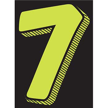 Auto Supplies Window Sticker, 7 1/2&quot;, Fluorescent Green/Black, Form #7, 12/PK