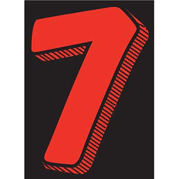 Auto Supplies Window Sticker, 7 1/2&quot;, Red/Black, Form #7, 12/PK