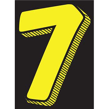 Auto Supplies Window Sticker, 7 1/2&quot;, Yellow/Black, Form #7, 12/PK