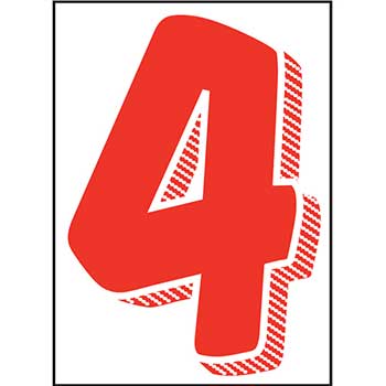 Auto Supplies Window Sticker, 7 1/2&quot;, Red/White, Form #4, 12/PK