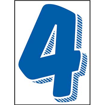 Auto Supplies Window Sticker, 7 1/2&quot;, Blue/White, Form #4, 12/PK