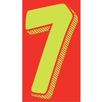 Auto Supplies Window Sticker, 11 1/2&quot;, Yellow/Red, Form #7, 12/PK