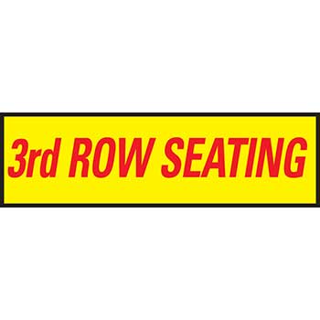 Auto Supplies Slogan, 3rd Row Seating, Yellow/Red, 12/PK