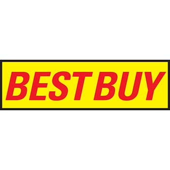 Auto Supplies Slogan, Best Buy, Yellow/Red, 12/PK
