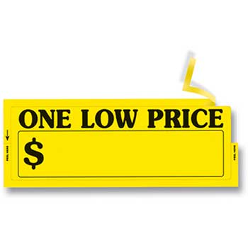 Auto Supplies Window Sticker, One Low Price, 100/PK