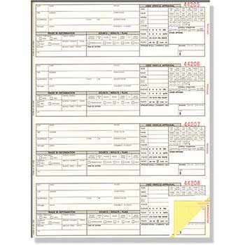 Auto Supplies Guest Register Book, GR-1000, 3 Part, Numbered