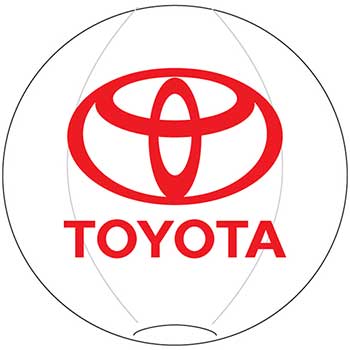 Auto Supplies Balloon, Reusable, 20&quot;, White, Toyota