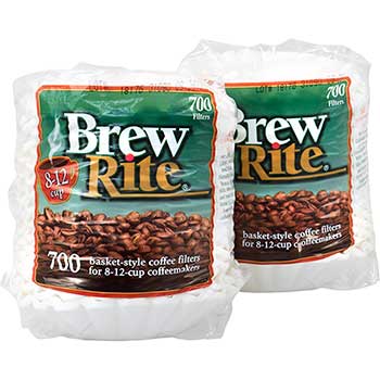 Brew Rite 8-12 Cup Basket Coffee Filters, 700 Count, 2/PK