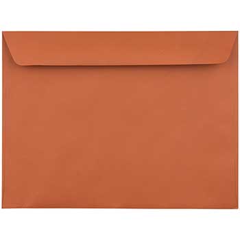 JAM Paper Booklet Premium Envelopes, 9&quot; x 12&quot;, Dark Orange, 250/PK