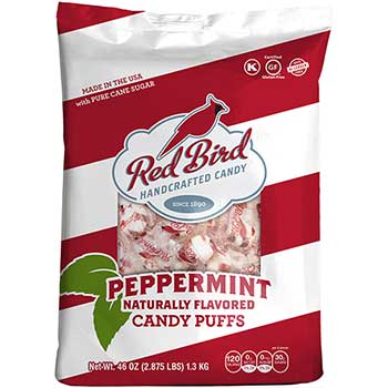Red Bird Peppermint Puffs Stand Up Bag, 46 oz.