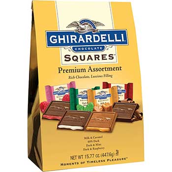 Ghirardelli Premium Assortment Chocolate Squares, 15.77 oz. Bag