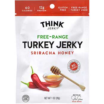 Think Jerky Sriracha Honey Turkey Jerky, 1 oz., 12/CS