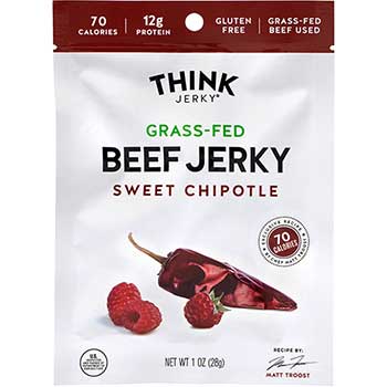 Think Jerky Sweet Chipotle Beef Jerky, 1 oz., 12/CS