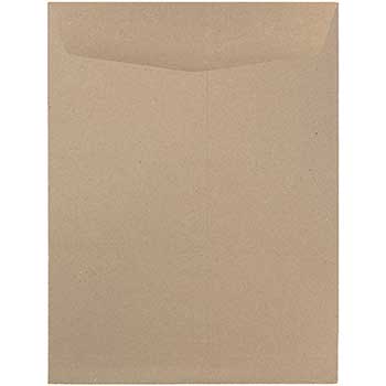 JAM Paper Open End Catalog Premium Envelopes, 9&quot; x 12&quot;, Brown Kraft Paper Bag, 25/PK