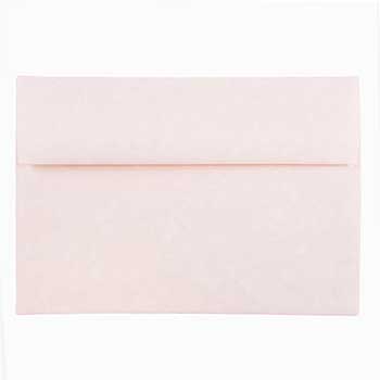 JAM Paper A8 Parchment Invitation Envelopes, 5 1/2&quot; x 8 1/8&quot;, Pink Ice Recycled, 50/BX
