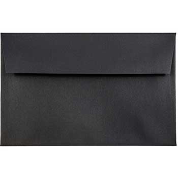 JAM Paper A8 Premium Invitation Envelopes, 5 1/2&quot; x 8 1/8&quot;, Black Linen, 50/BX