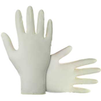 SAS Safety Corp. Dyna Grip Exam-Grade Disposable Gloves, Powder-Free, Latex, Medium, 100/BX