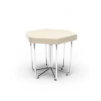 OFM 66-LIN Hex Series Stool with Chrome Frame