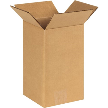 W.B. Mason Co. Tall Corrugated boxes, 6&quot; x 6&quot; x 10&quot;, Kraft, 25/BD