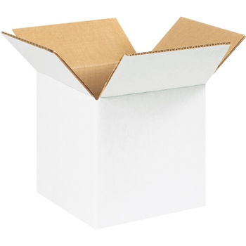 W.B. Mason Co. Corrugated Boxes, 7&quot; x 7&quot; x 7&quot;, White, 25/Bundle